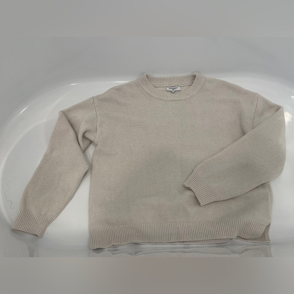 Freshman 1996 Crewneck Sweater in Light Beige Women’s Large